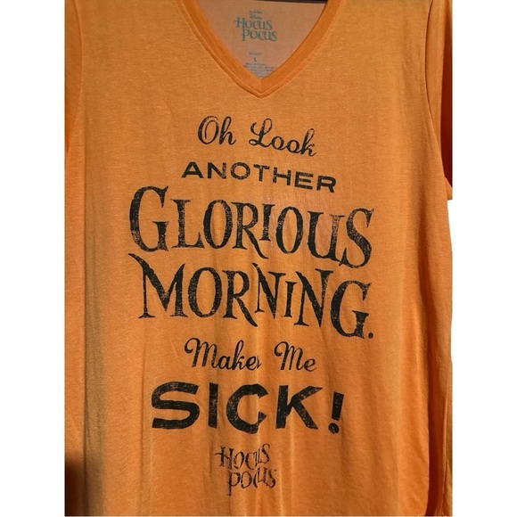 Hocus Pocus Orange Graphic Tee with Black Text - Picture 3 of 3